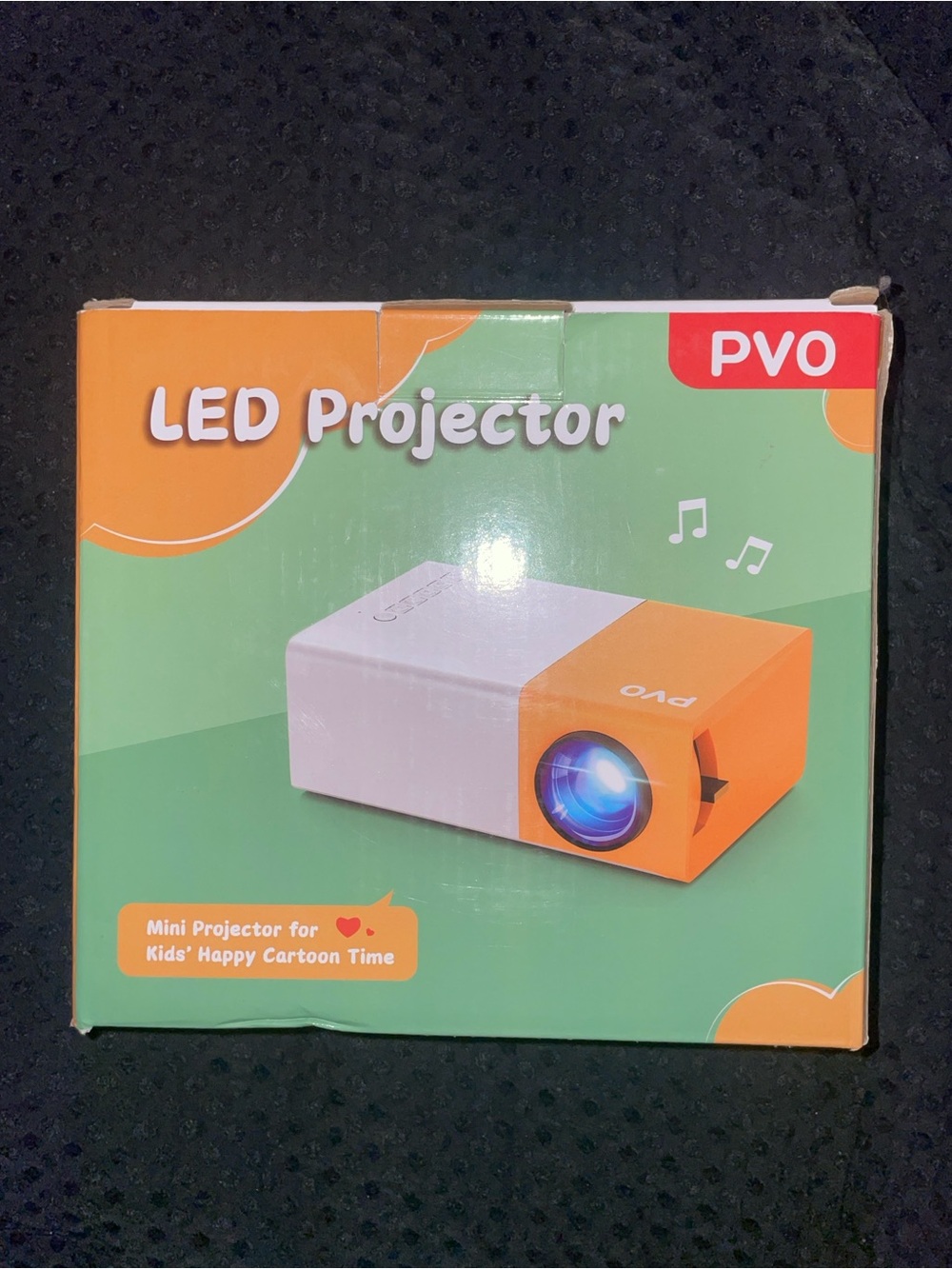 Mini LED Projector - Orange/White Portable Home Theater